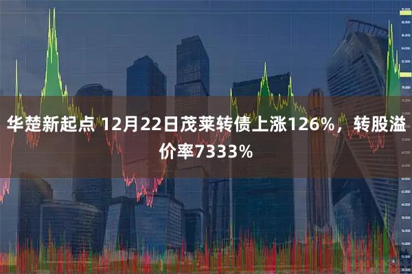 华楚新起点 12月22日茂莱转债上涨126%，转股溢价率7333%